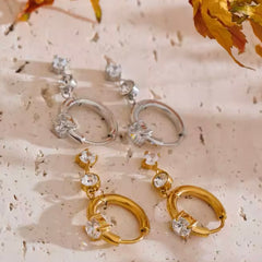 VIVANA CZ DANGLE EARRINGS