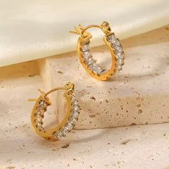 LARISSA BLING MINI CZ HOOP EARRINGS
