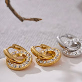 ALEXIE DANGLE DROP HOOP EARRINGS