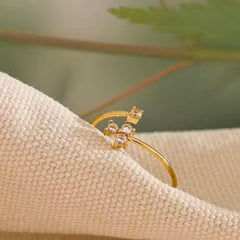 OLYMPIA CZ FLOWER RING