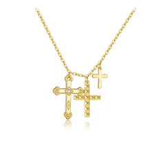 STERLING SILVER CROSS NECKLACE