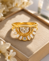 LAYERED SUNBURST RING