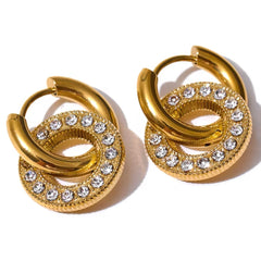 ALEXIE DANGLE DROP HOOP EARRINGS