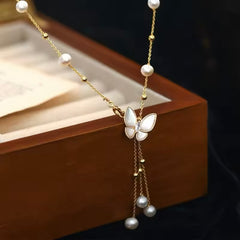 CHIARA BUTTERFLY LARIAT NECKLACE