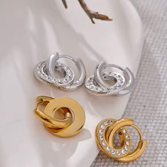 ALEXIE DANGLE DROP HOOP EARRINGS