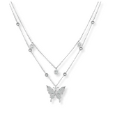 KARMEN STERLING SILVER LARIAT BUTTERFLY NECKLACE