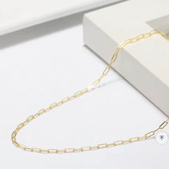LIDA DAINTY PAPERCLIP STERLING SILVER NECKLACE