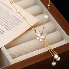 CHIARA BUTTERFLY LARIAT NECKLACE