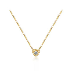 MAISY STERLING SILVER DAINTY HEART NECKLACE