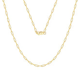 LIDA DAINTY PAPERCLIP STERLING SILVER NECKLACE