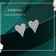 NOVA STERLING SILVER HEART EARRINGS
