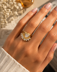 LAYERED SUNBURST RING