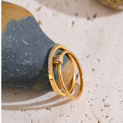 REA STACKABLE DIAMOND RING