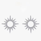 AURORA STERLING SILVER STAR STUD  EARRINGS