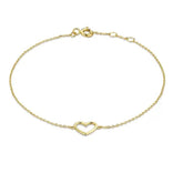 MILA STERLING SILVER HEART BRACELET