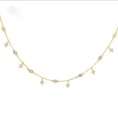 LYRA STERLING SILVER PAVE PENDENT NECKLACE