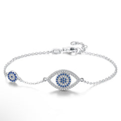 EVITA STERLING SILVER EVIL EYE BRACELET