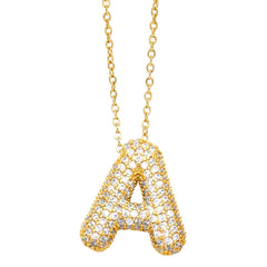 STEFANIA BUBBLE INITIAL NECKLACE