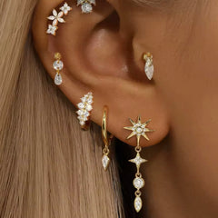 MIRABELLA CZ STAR DROP EARRINGS