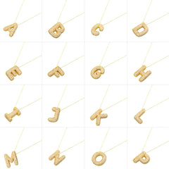 STEFANIA BUBBLE INITIAL NECKLACE