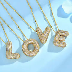 STEFANIA BUBBLE INITIAL NECKLACE