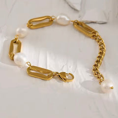 LINK FRESHWATER PEARL BRACELET