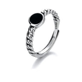 ALEXINA STERLING SILVER RIBBED RING