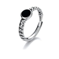 ALEXINA STERLING SILVER RIBBED RING