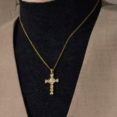 CROSS BLING CZ NECKLACE