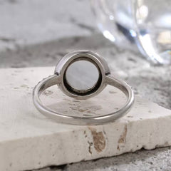 RIN STERLING SILVER MOONSTONE RING