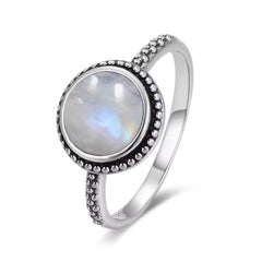 RIN STERLING SILVER MOONSTONE RING