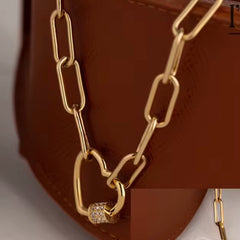 MICHELA LINK HEART NECKLACE