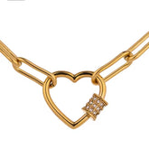 MICHELA LINK HEART NECKLACE