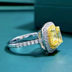 GRACIE STERLING SILVER YELLOW HIGH CARBON RING