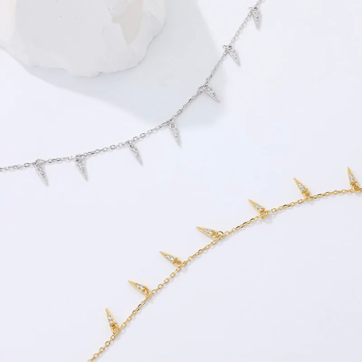 JIA STERLING SILVER TASSEL CHARM NECKLACE