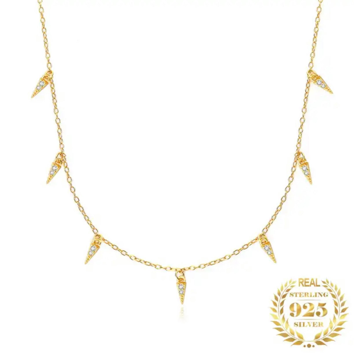 JIA STERLING SILVER TASSEL CHARM NECKLACE