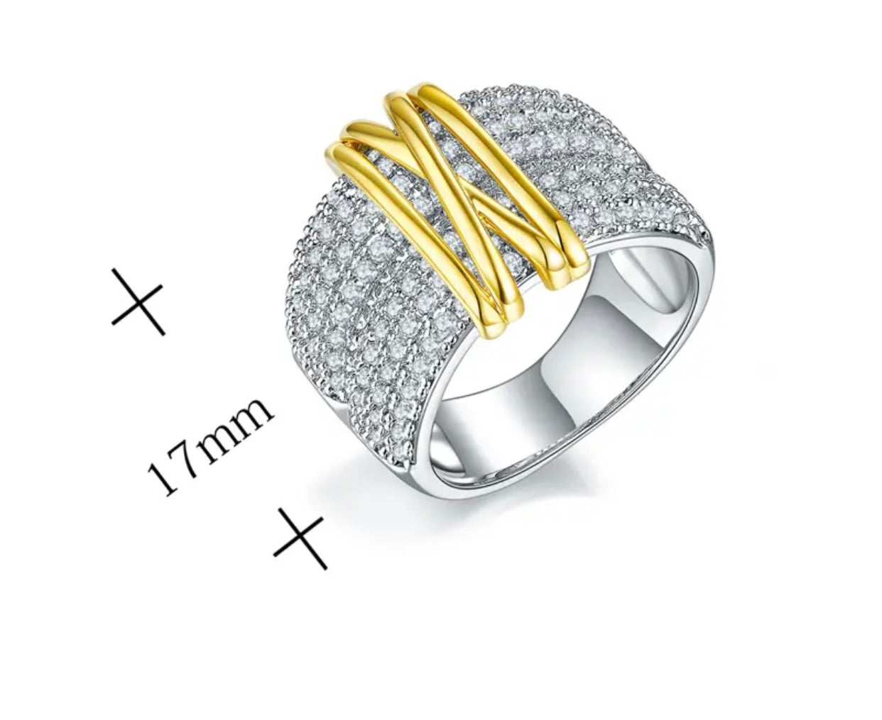 LAYA STERLING SILVER PAVE BAND RING
