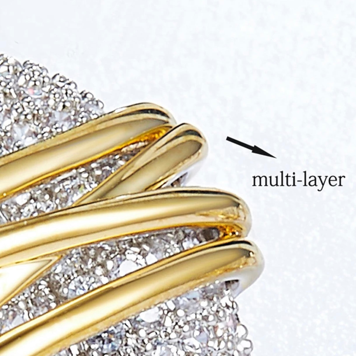 LAYA STERLING SILVER PAVE BAND RING