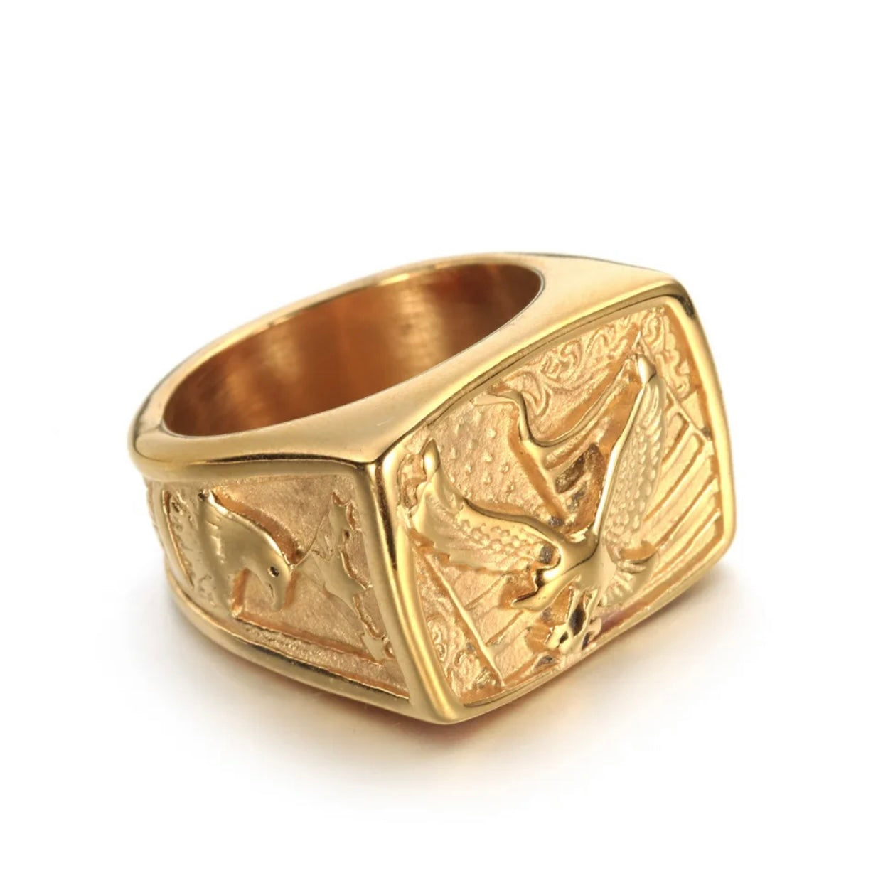 JACK TITANIUM STEEL EAGLE RING