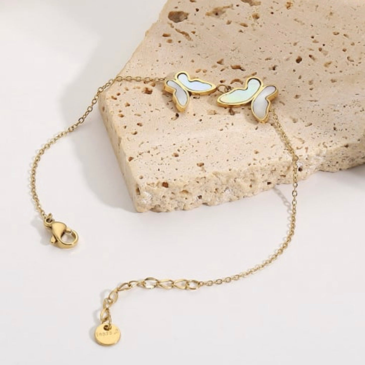 ELYNA DUO MOTHER OF PEARL BUTTERFLY BRACELET