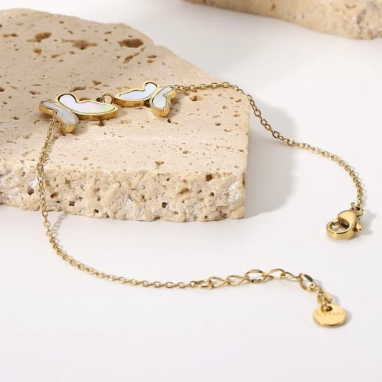 ELYNA DUO MOTHER OF PEARL BUTTERFLY BRACELET