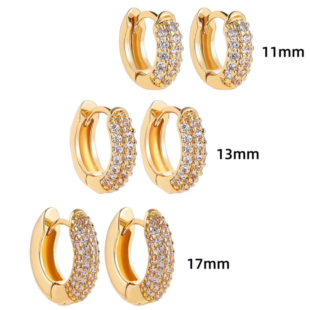 NOEMIE BLING CZ HUGGIE EARRINGS