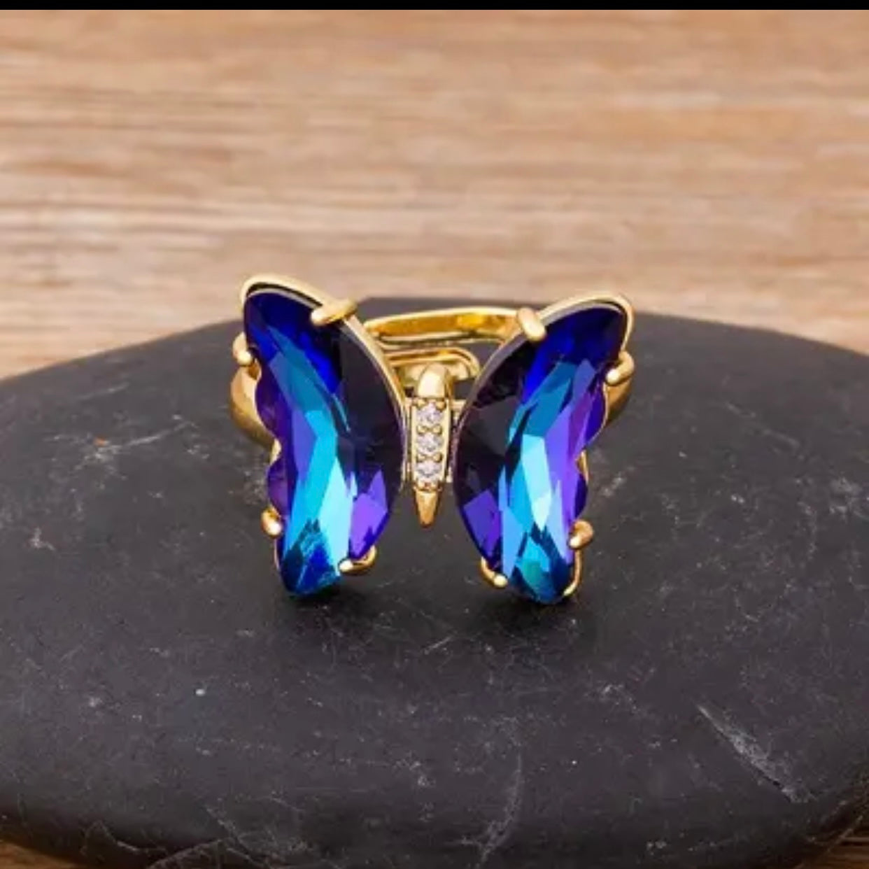 FARFALLA CRYSTAL BUTTERFLY RING