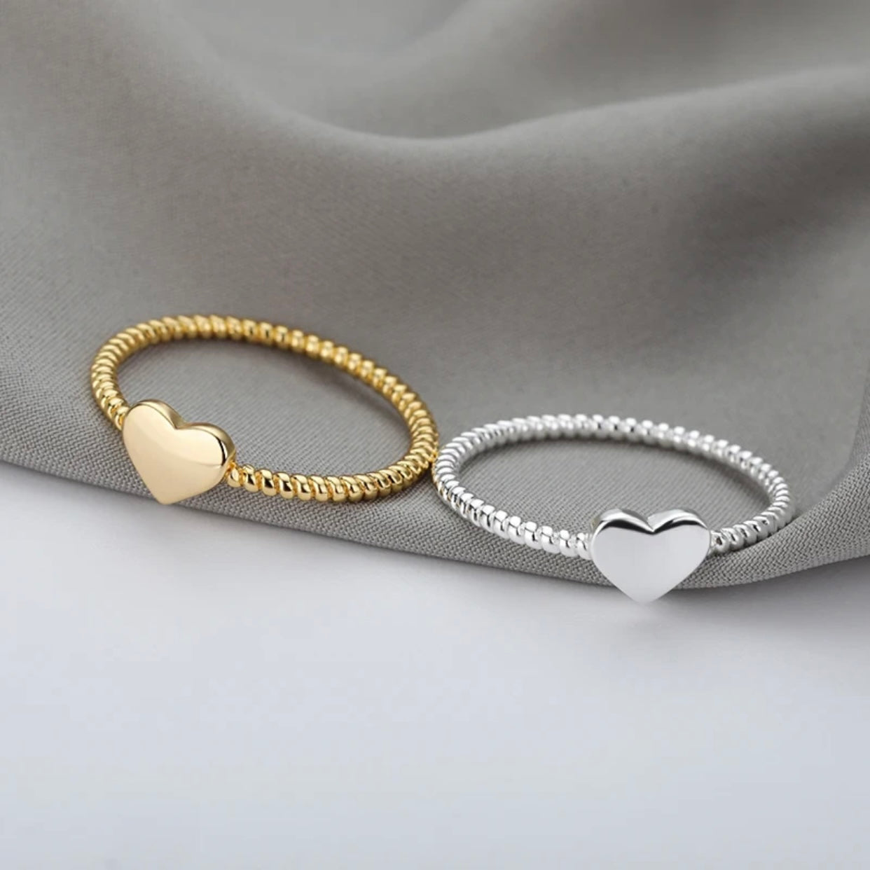 CALLIE SMOOTH HEART RING