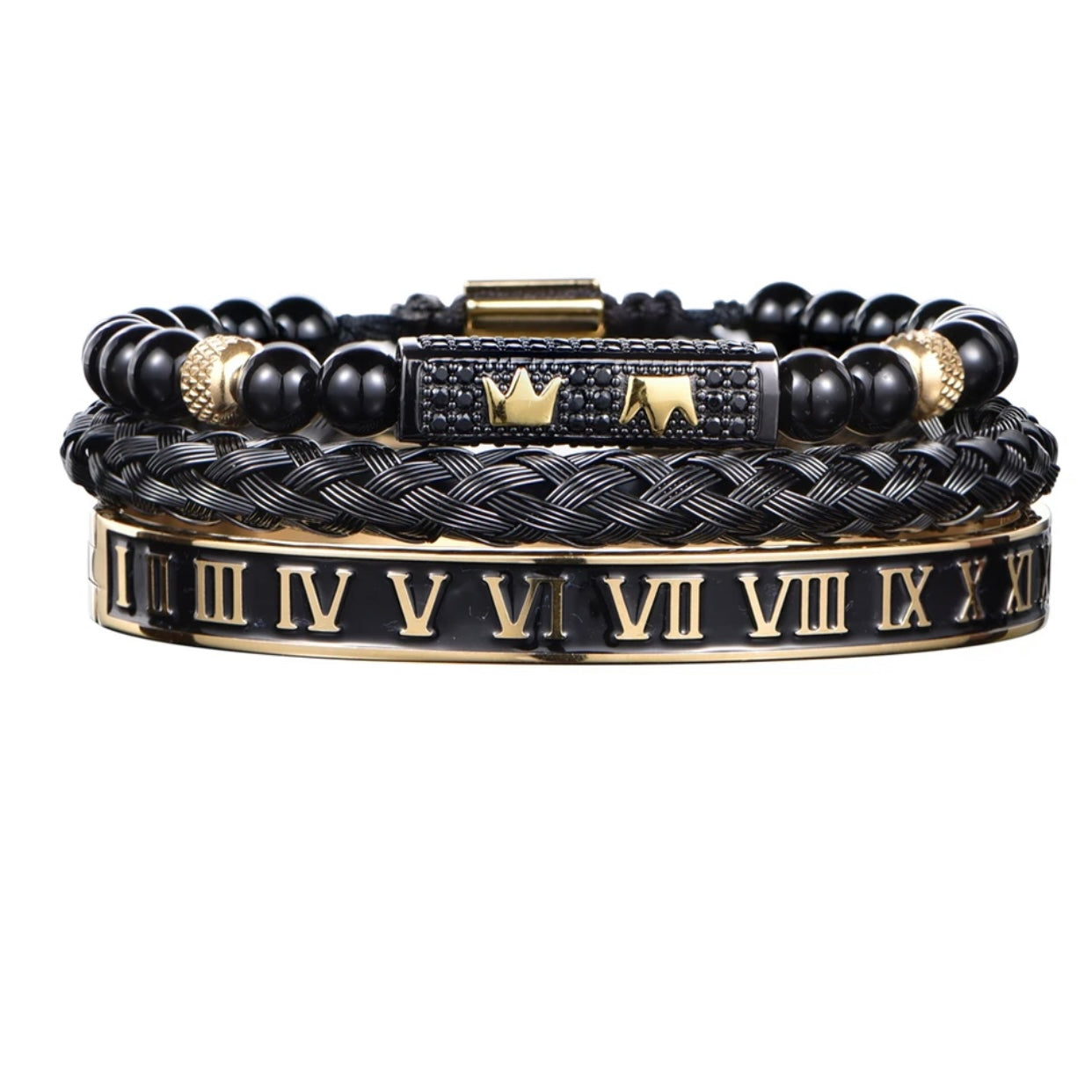 MALCOLM ROMAN 3 PC HANDMADE BRACELET