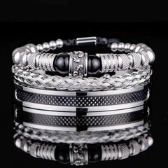 WES 3PC TITANIUM STEEL HANDMADE BRACELETS