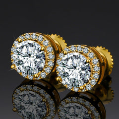 CLAUDIA STERLING SILVER MOISSANITE STUD EARRINGS