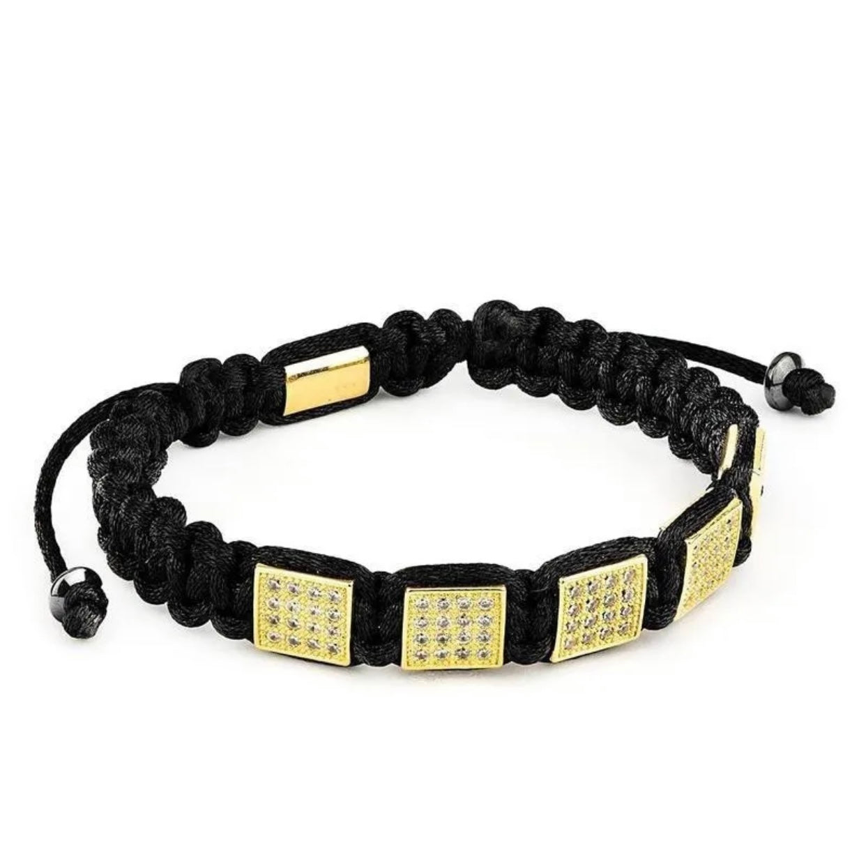 MATTEO 3 PIECE BLING BEAD CROWN MENS BRACELET