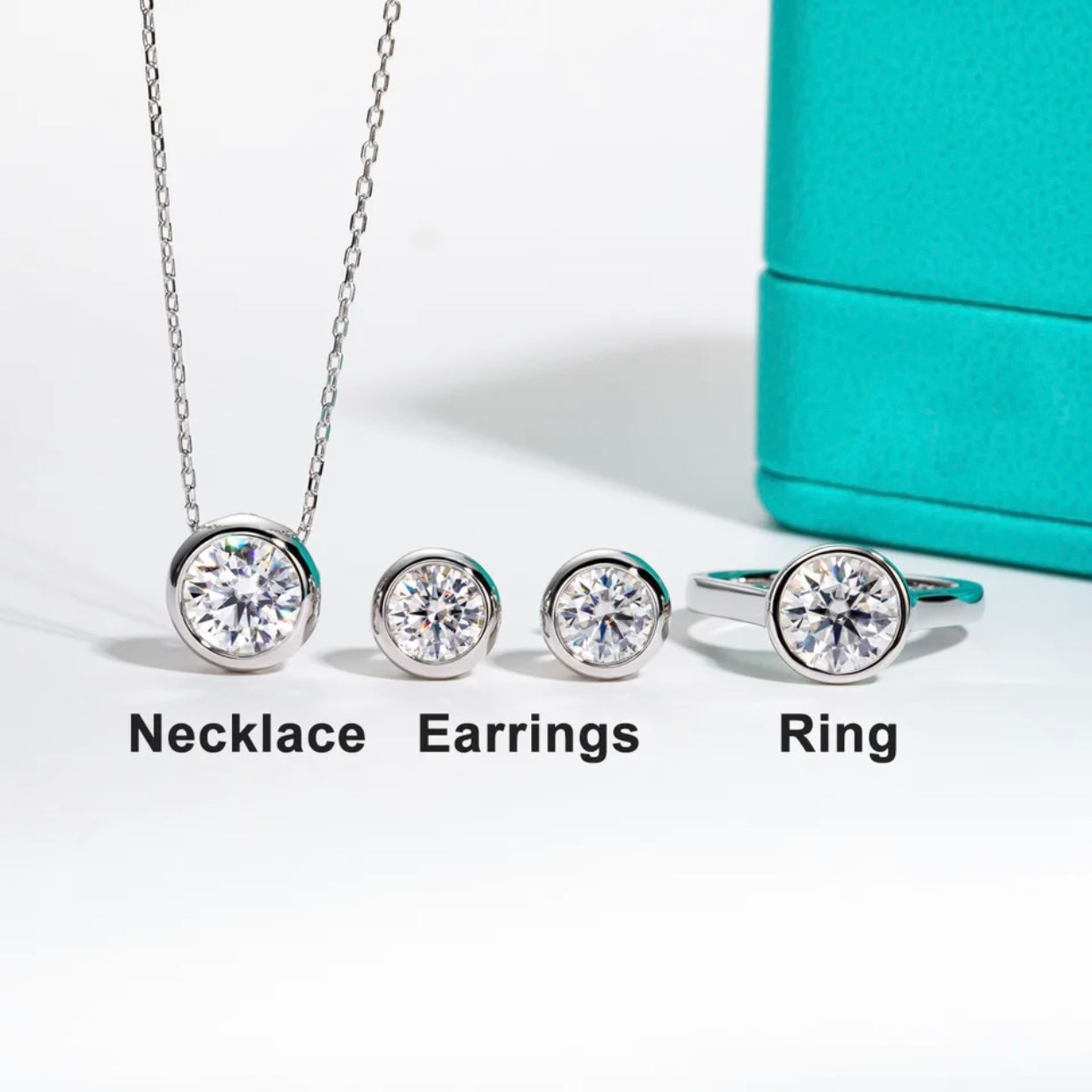 ADELINA STERLING SILVER MOISSANITE PENDENT NECKLACE