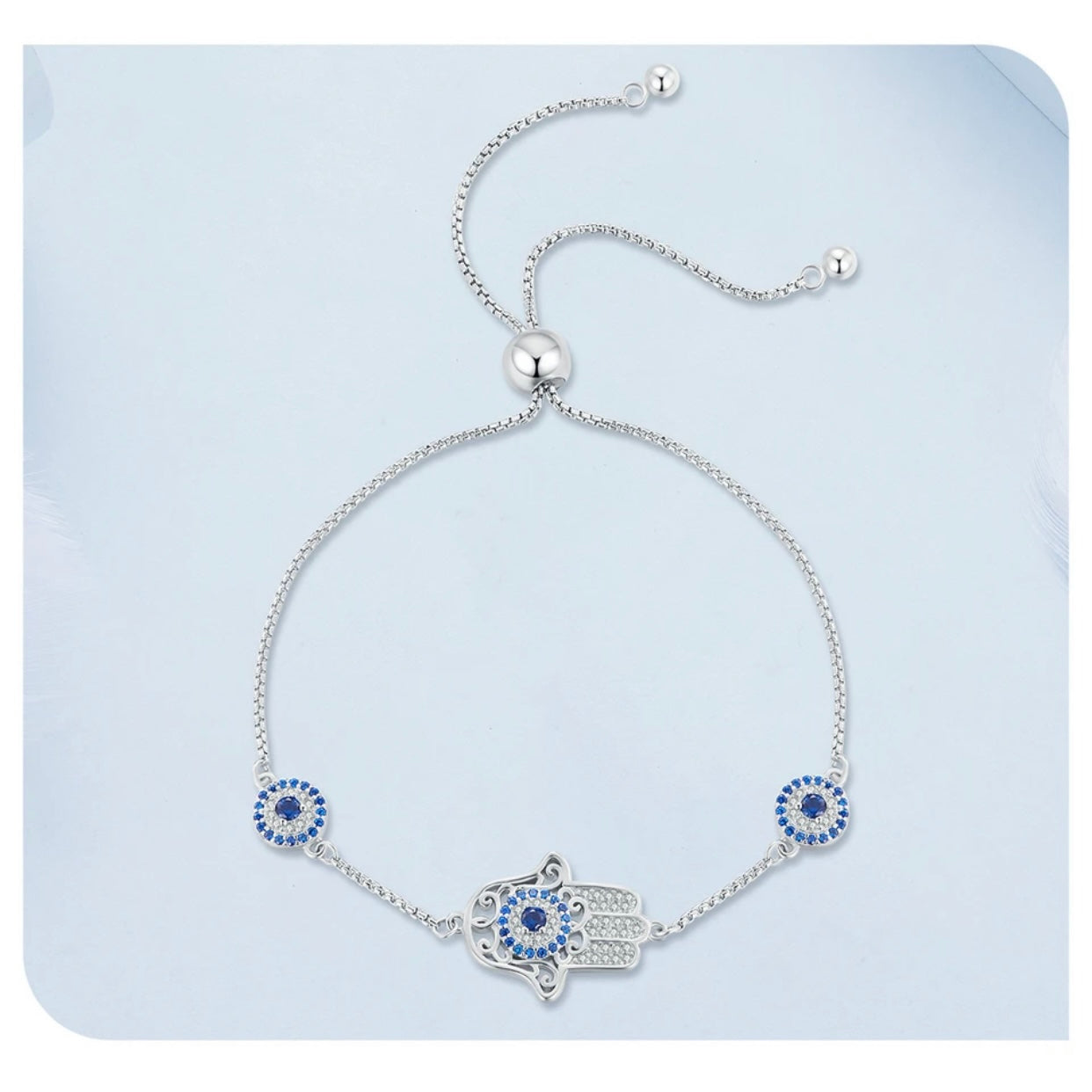 DAMARIA STERLING SILVER HAND OF FATIMA BRACELET